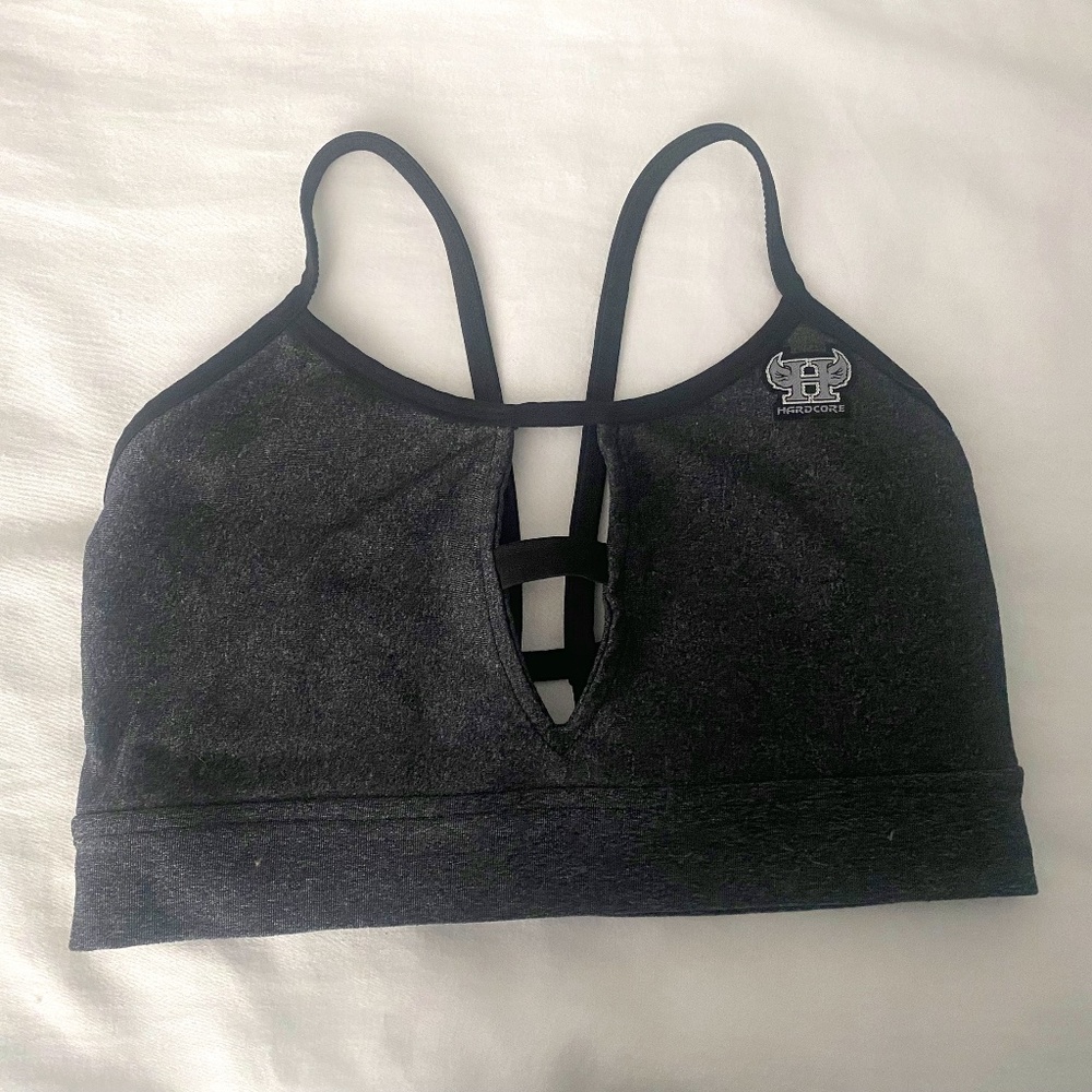Hardcore Gear - Grey Cut-out Sports Bras